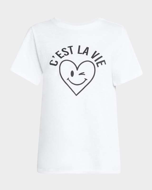 Cest La Vie Smiley Crewneck Tee